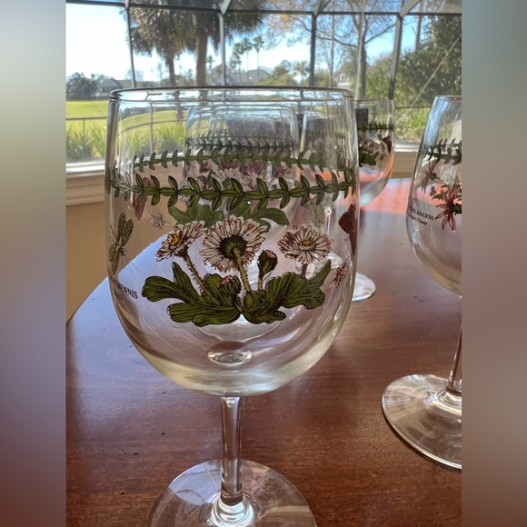 Vintage 6 Portmeirion Botanic Garden Stemmed Wine Glass - Picture 4 of 9